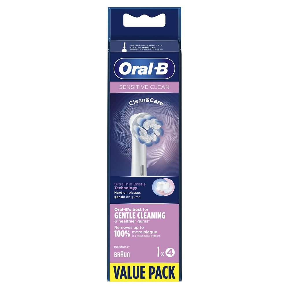 oral-b Oral-B Sensitive Clean Brossette, 4 Brossettes De Rechange