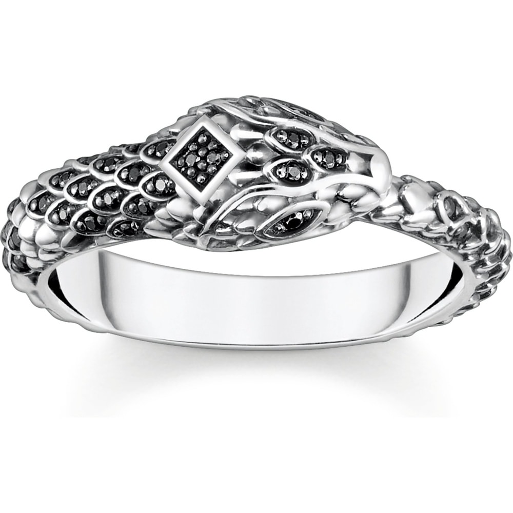 Thomas Sabo Bague pour femme 925 Argent noir Bague