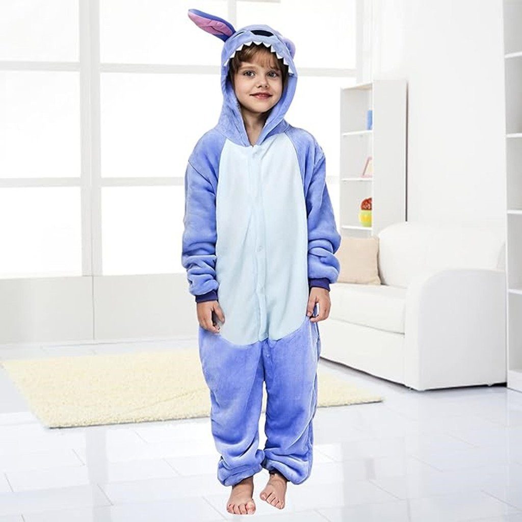 XDeer Schlafoverall Kinder Onesie Jumpsuit,Pyjamas Kigurumi,Tier Schlafoverall Pyjama Kleidung Fleece Overalls Fleece Nachtwäsche