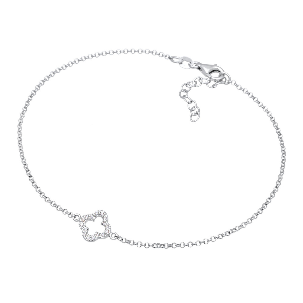 Elli Elli Bracelet de Cheville Femmes bracelet de cheville trèfle pendentif porte-bonh Bijoux