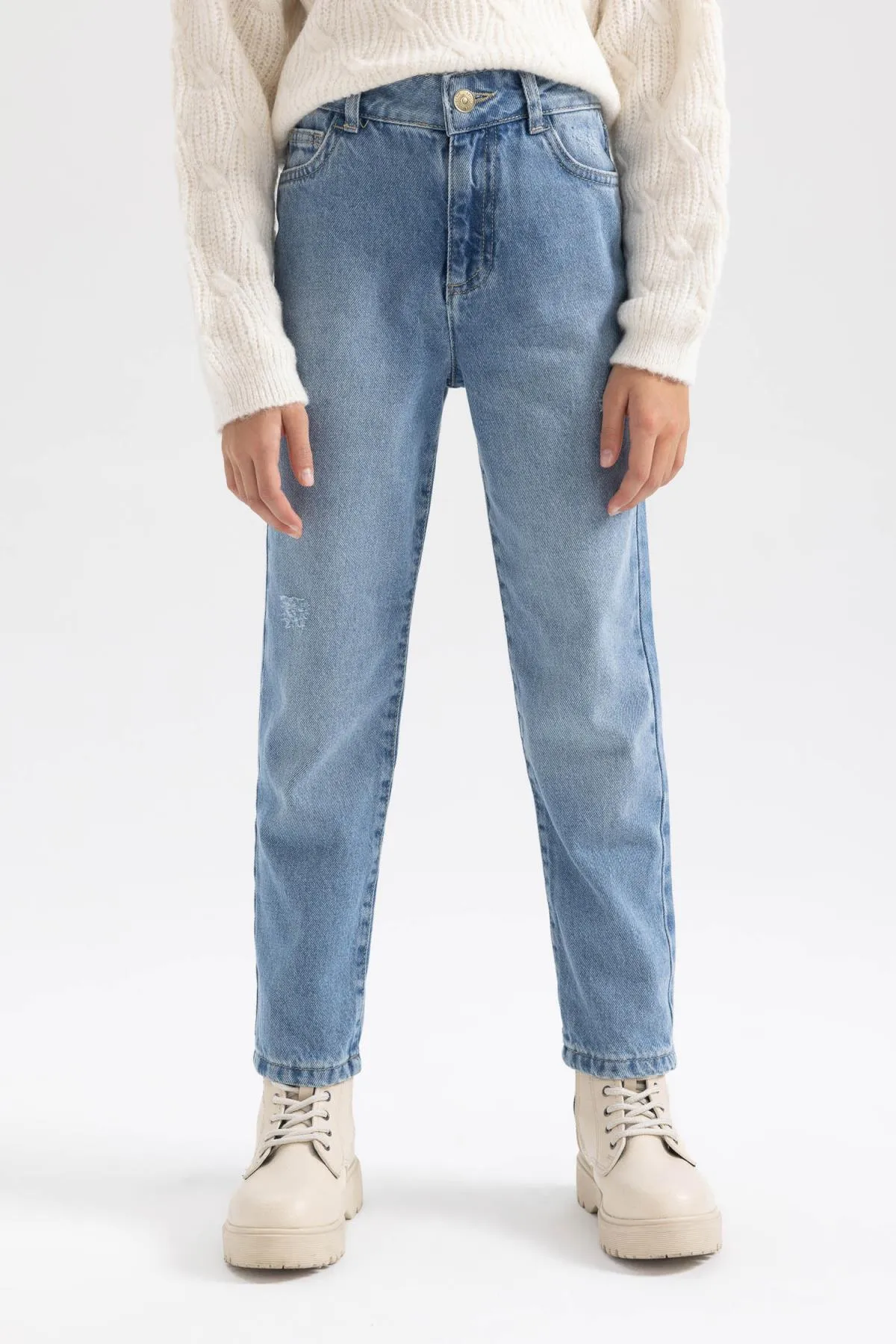 DeFacto  Mom-Fit-Hose mit zerrissenen Details für Mädchen