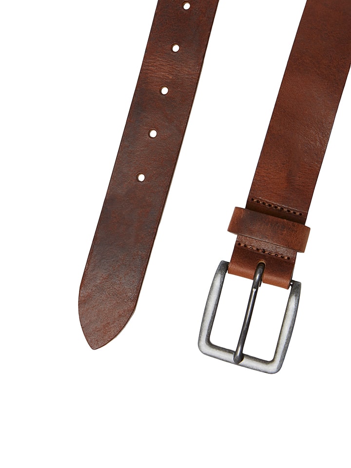 Jack & Jones Leder-Gürtel in Braun günstig kaufen