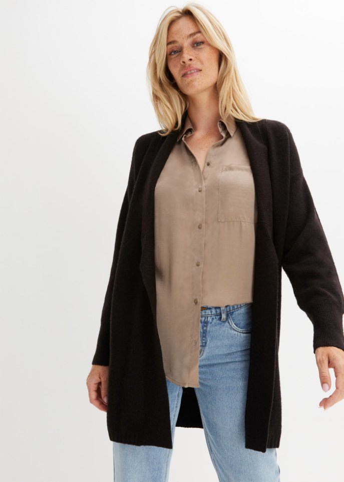 Longstrickjacke