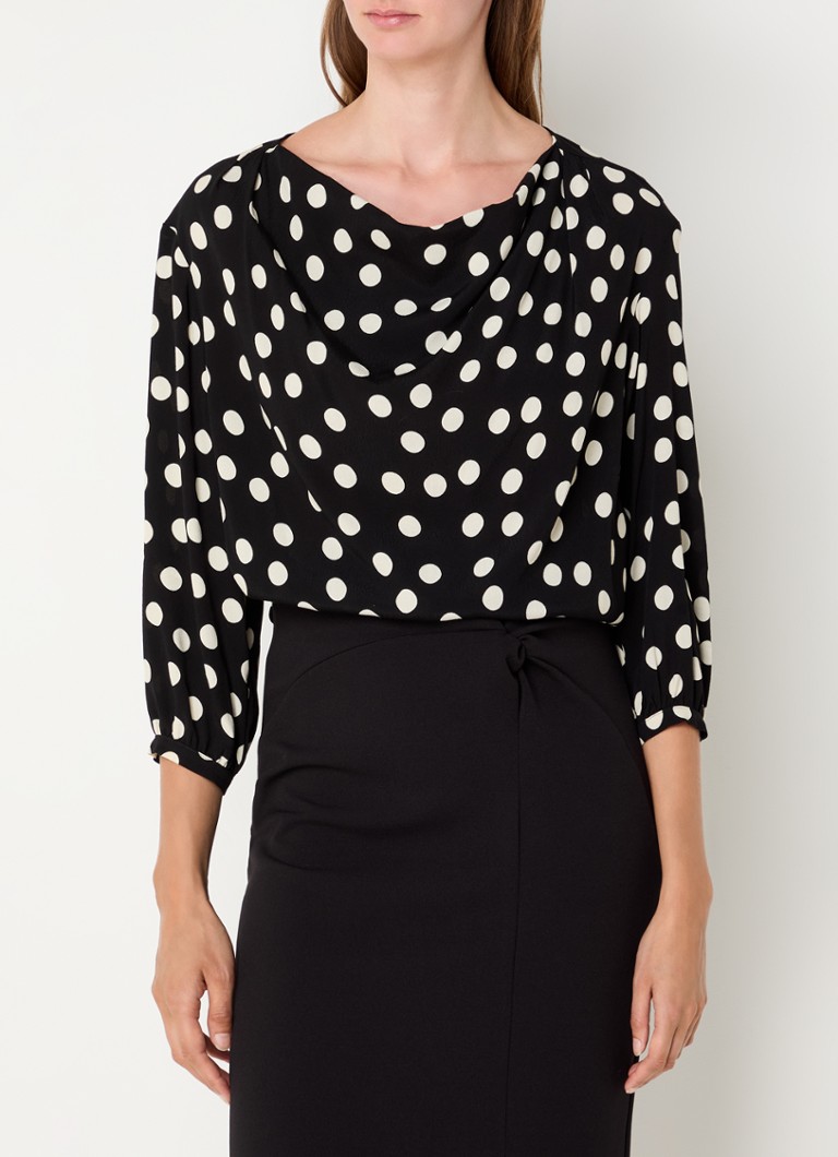 Claudia Sträter Top with polka dot print and balloon sleeves