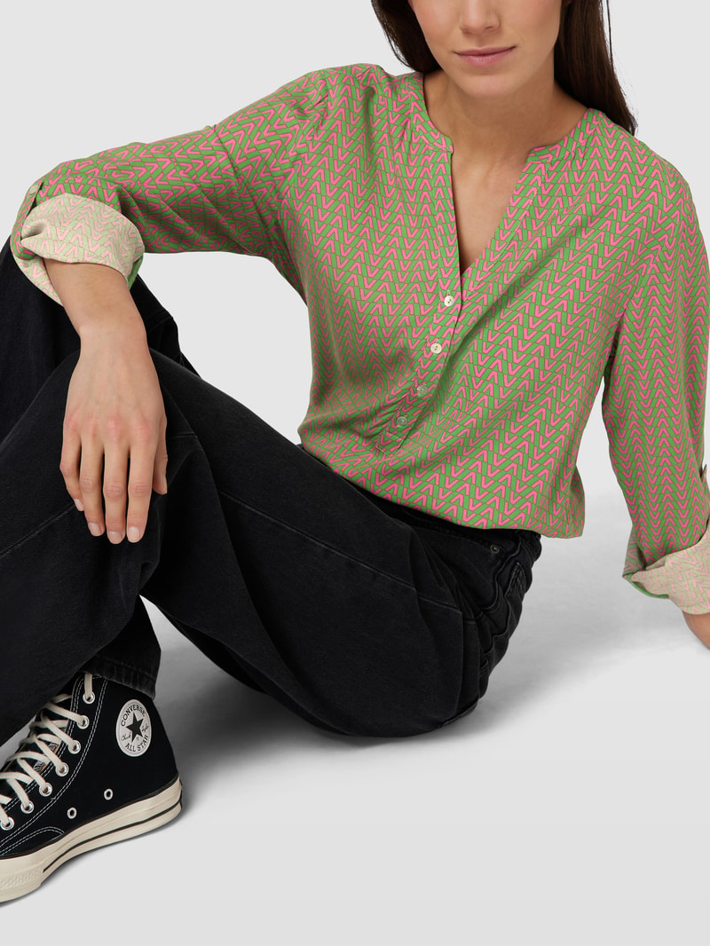 Blusenshirt mit Allover-Muster in pink