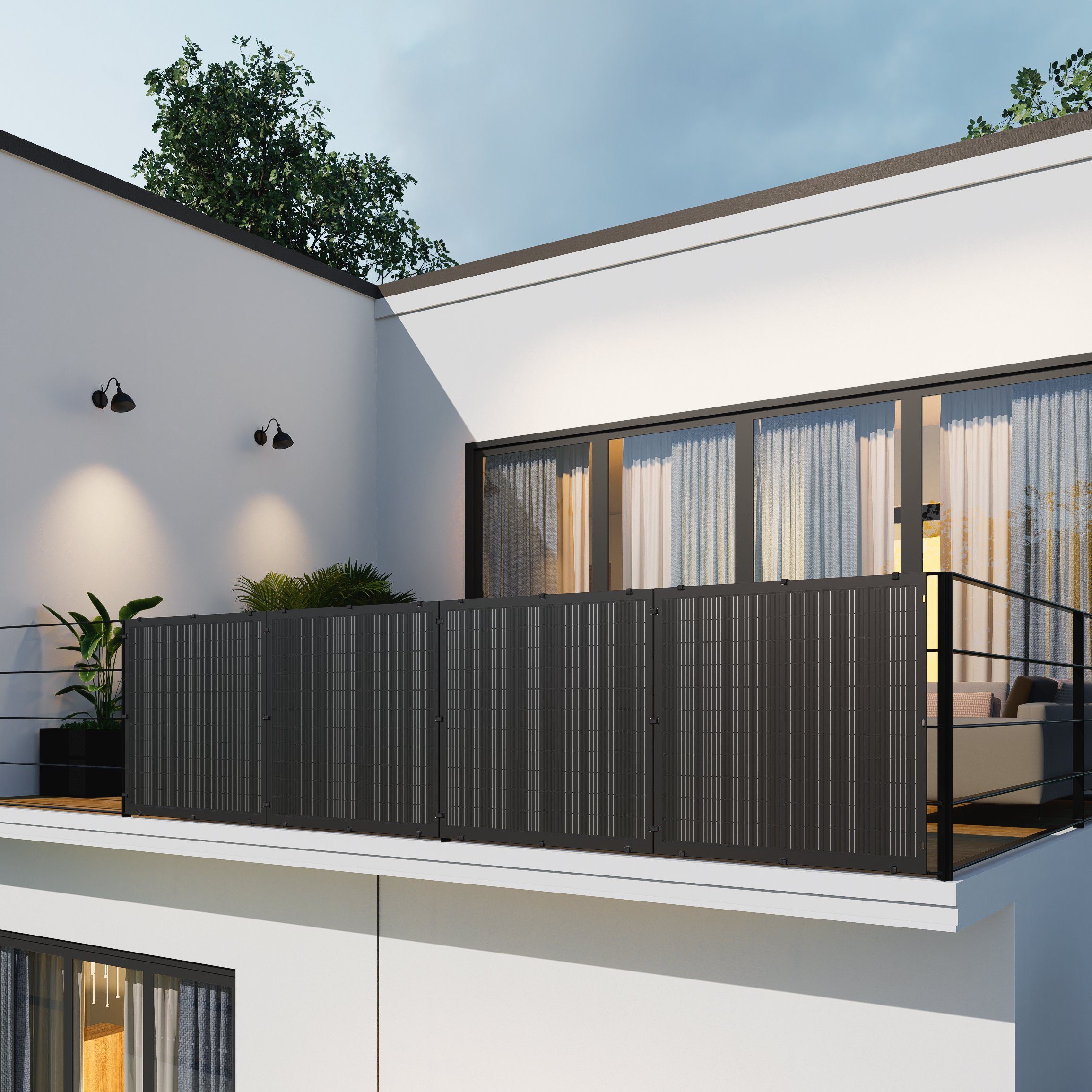 APEX Solar Solaranlage Balkon Solar-Stromerzeugermodul, (800W Mikro-Wechselrichter + 1000W flexibles Solarmodul)