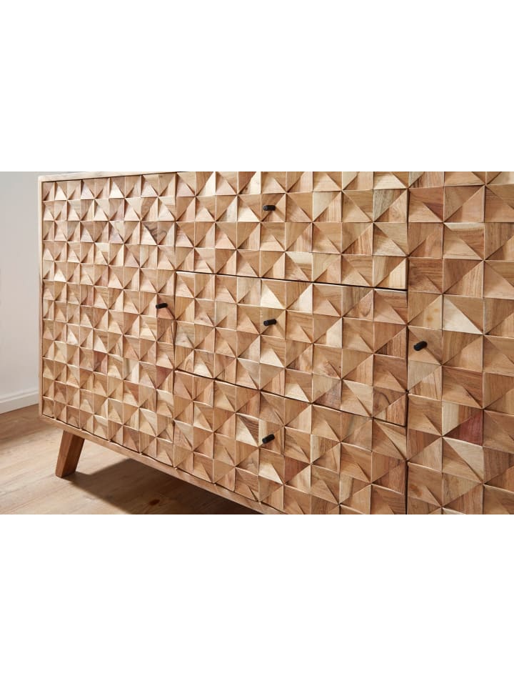KADIMA DESIGN Sideboard REWA 140x78,5x40 cm Anrichte Massivholz Schrank günstig kaufen onesize