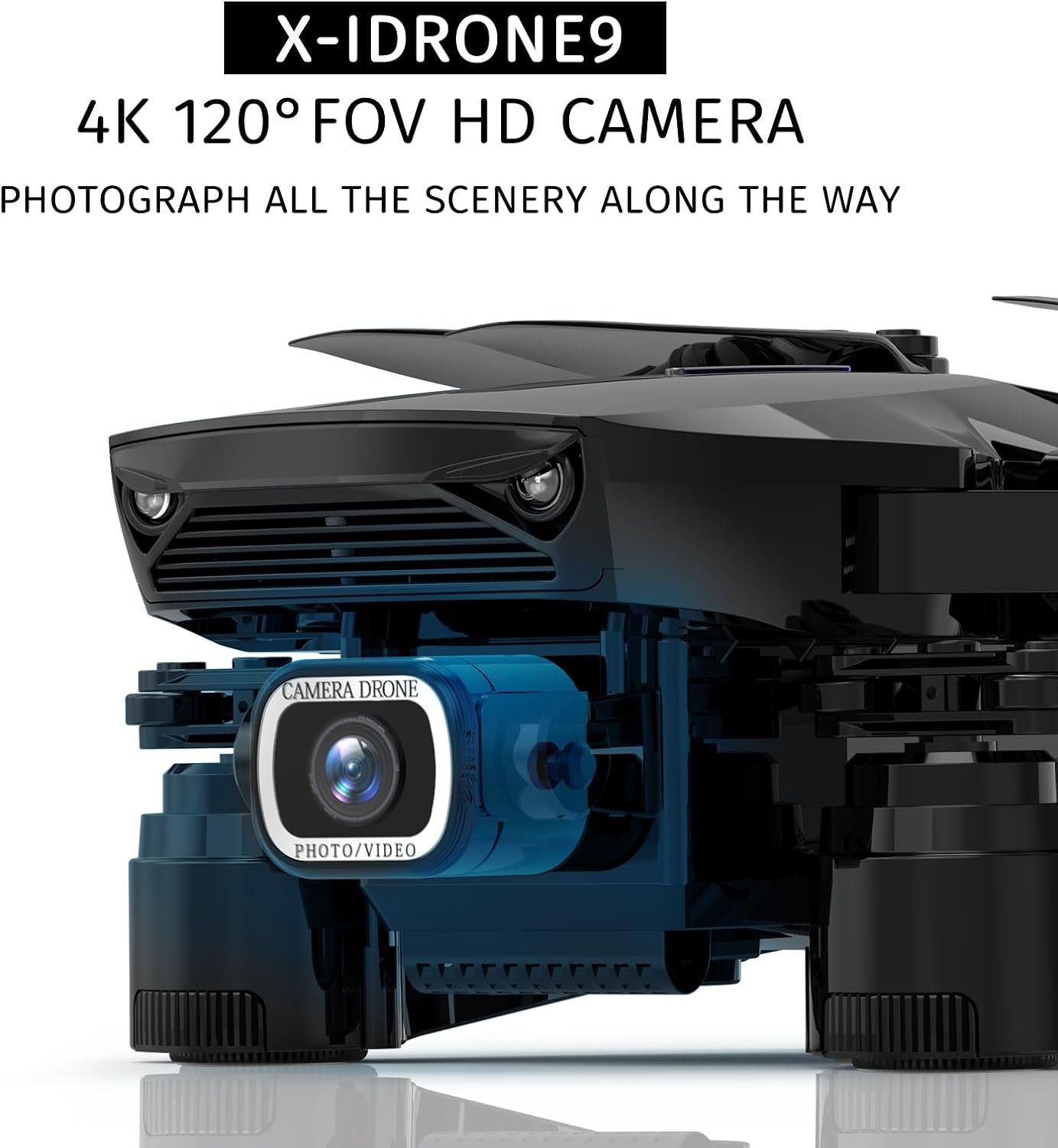 X-IMVNLEI X9 GPS follow me GPS auto return RC Quadrocopter Drohne (mit Kamera UHD 4K Faltbar video Drohnen mit Einstellbarer 110)
