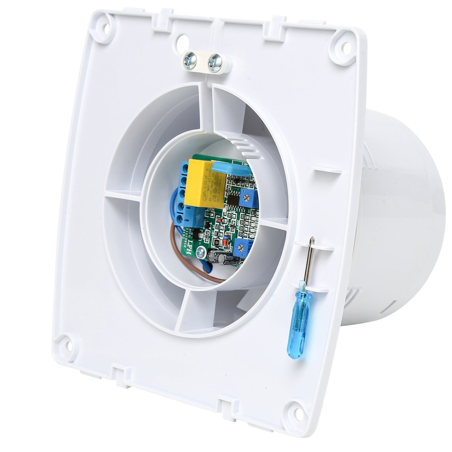 Gimisgu Wandventilator Badlüfter 10cm mit Feuchtsensor und Nachlauf und Timer Wandlüfter