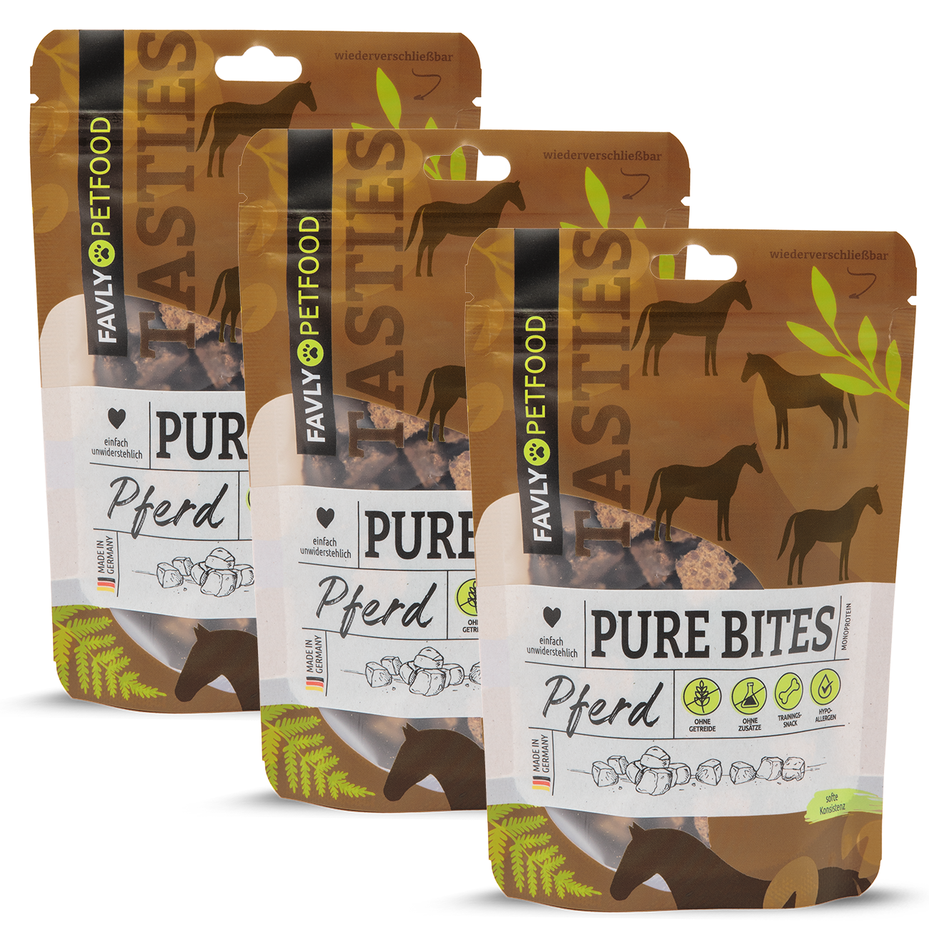 FAVLY Petfood Snacks FAVLY Petfood PURE Bites Pferd 360 g