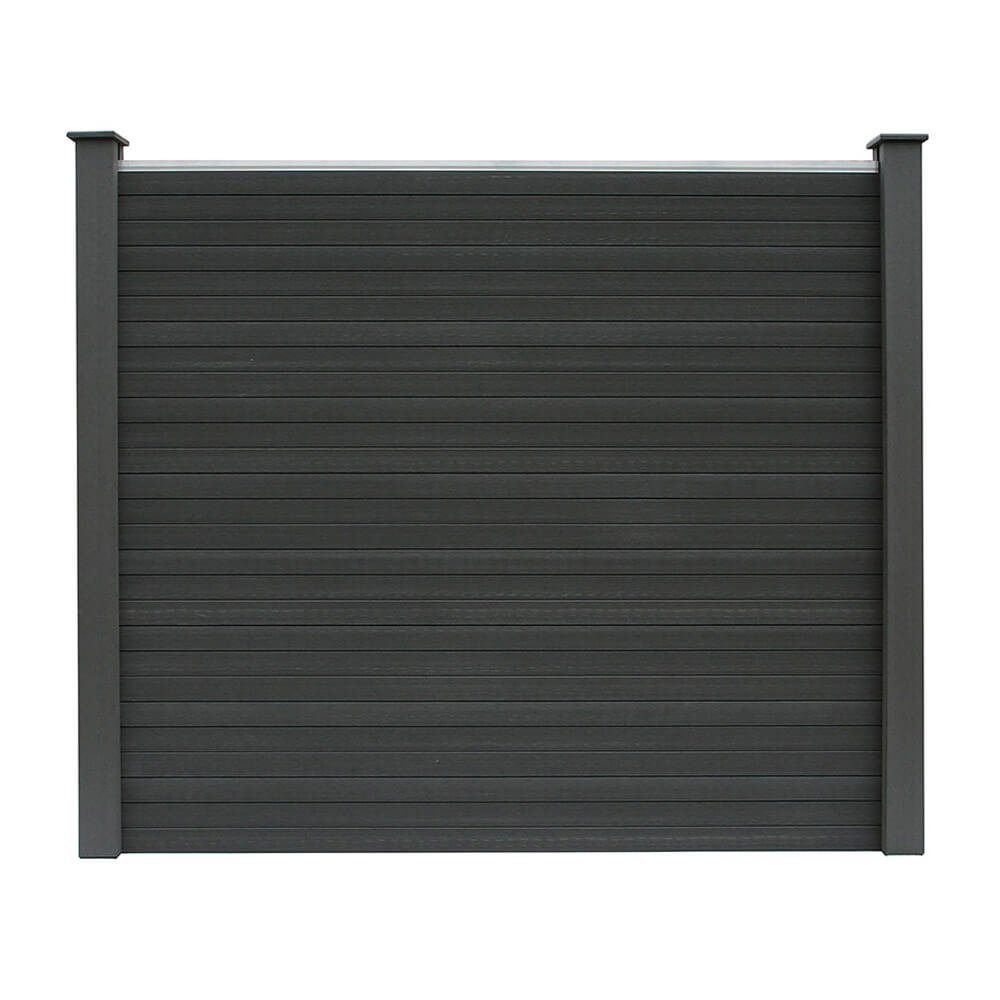HOME DELUXE Gartenzaun WPC Sichtschutzzaun CALLADO, 1x Element + 2x Pfosten inkl. Pfostenträgern