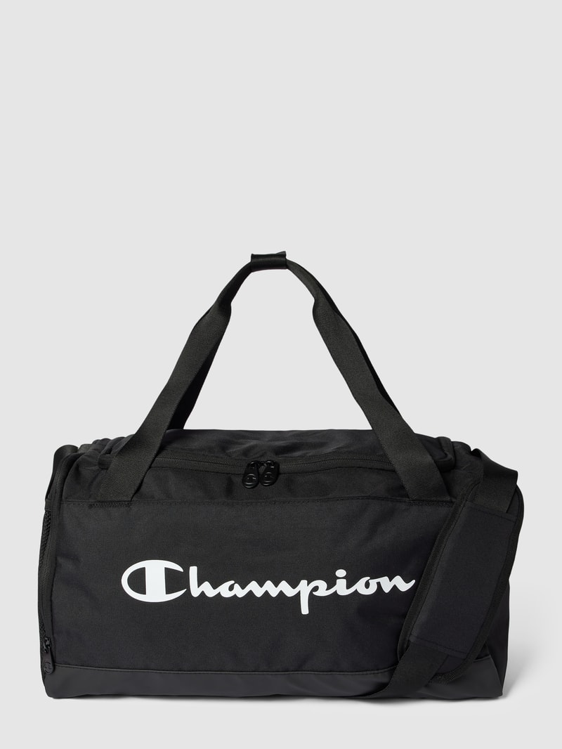 Weekender mit Label-Print Modell 'Duffle' in schwarz