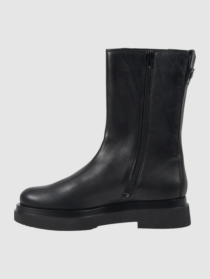 Boots aus Leder in schwarz