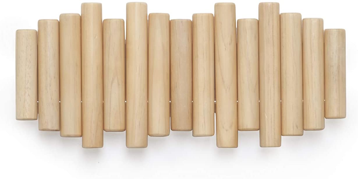 trends4cents Umbra Picket mit 5 Garderobenhaken natural 1011471-390 Garderobenleiste Wandhaken Kleiderhaken