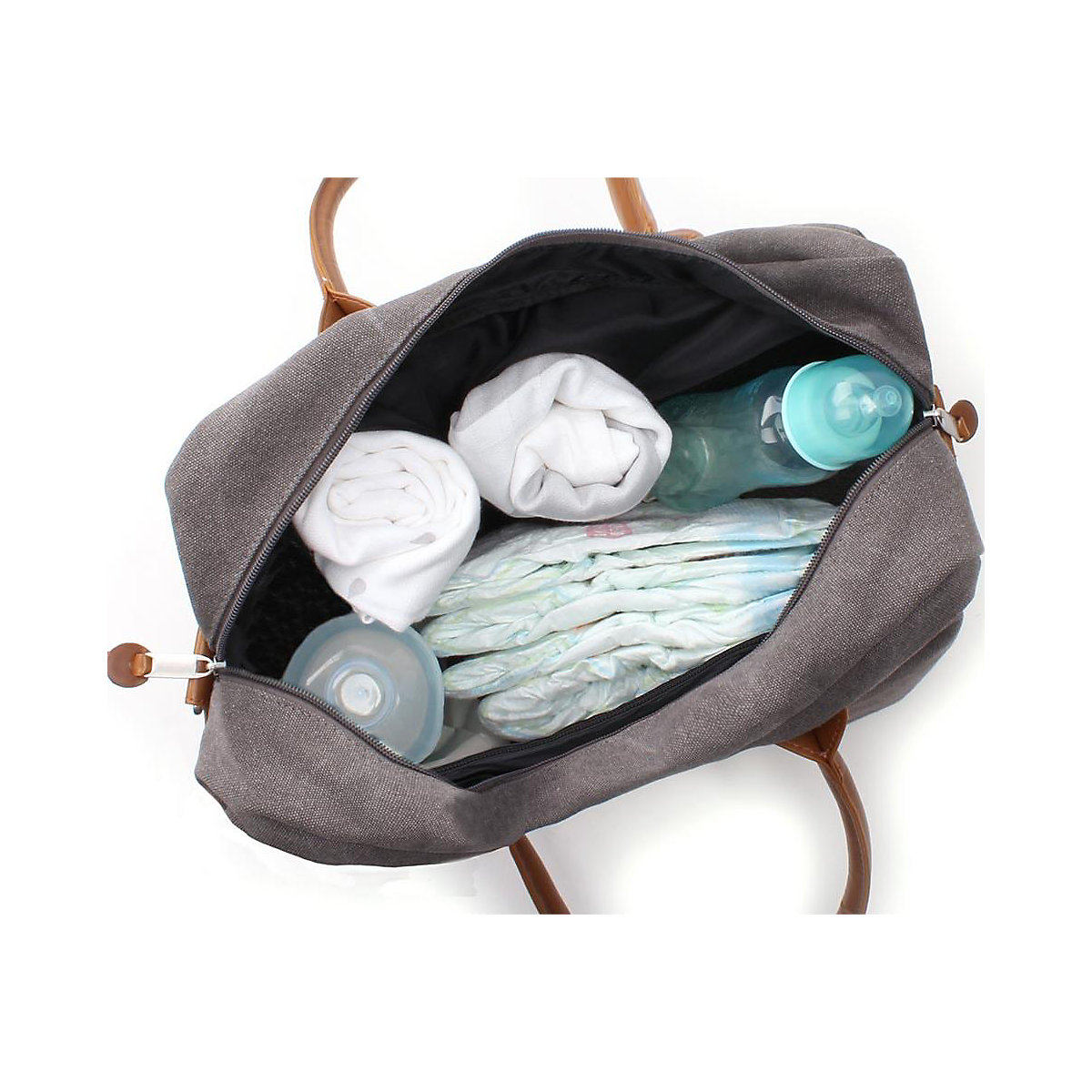 Wickeltasche Vision of Love canvas, grey