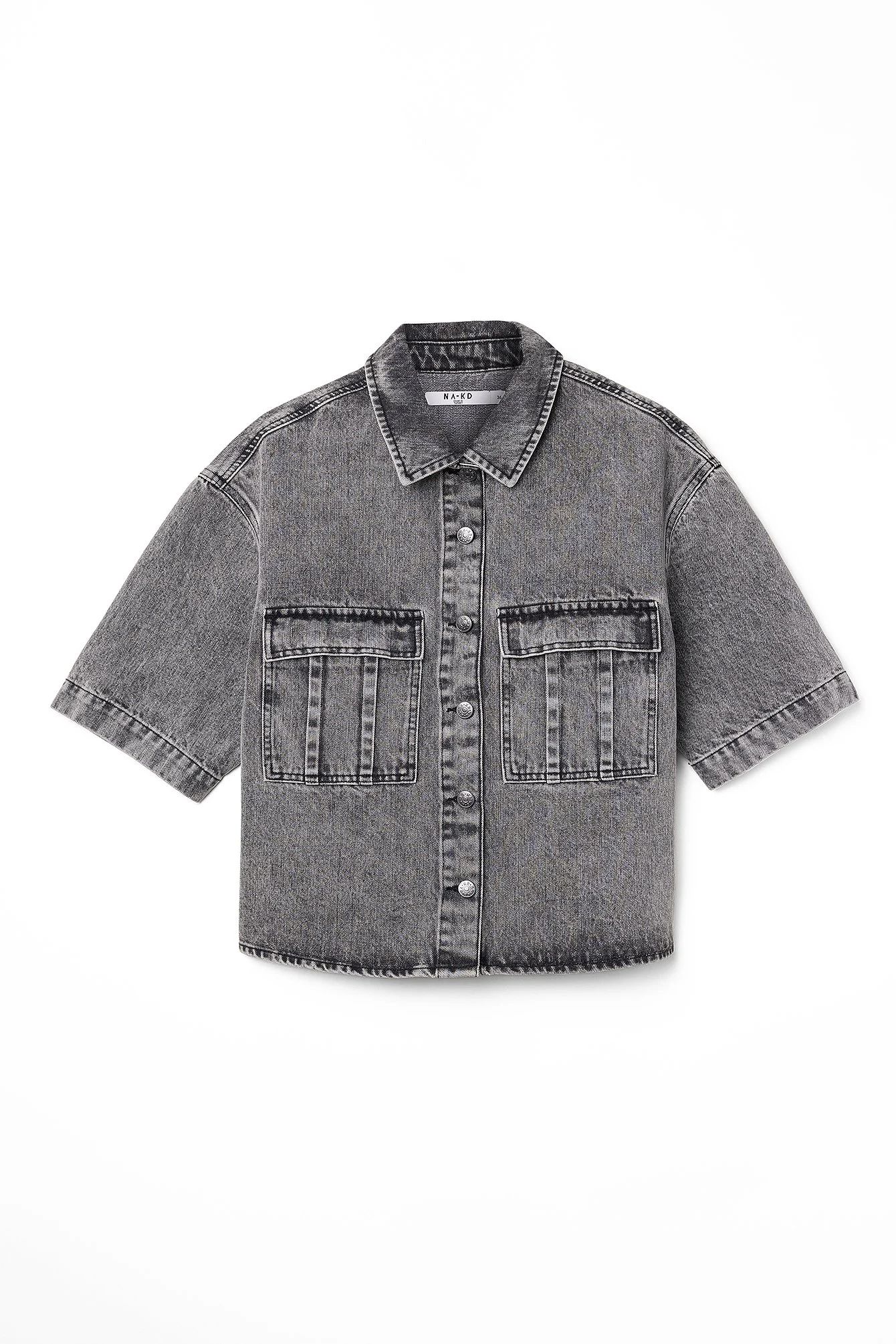 Kastenförmiges Jeanshemd