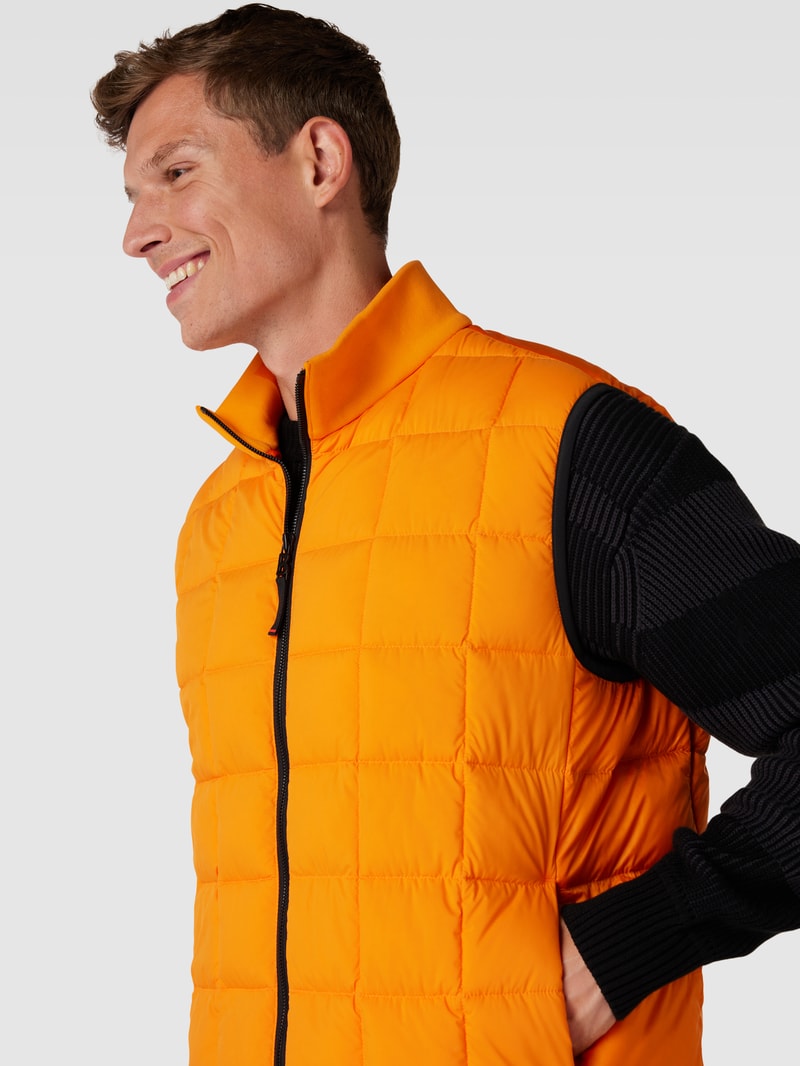 Steppweste mit Stehkragen Modell 'VENTO' in orange