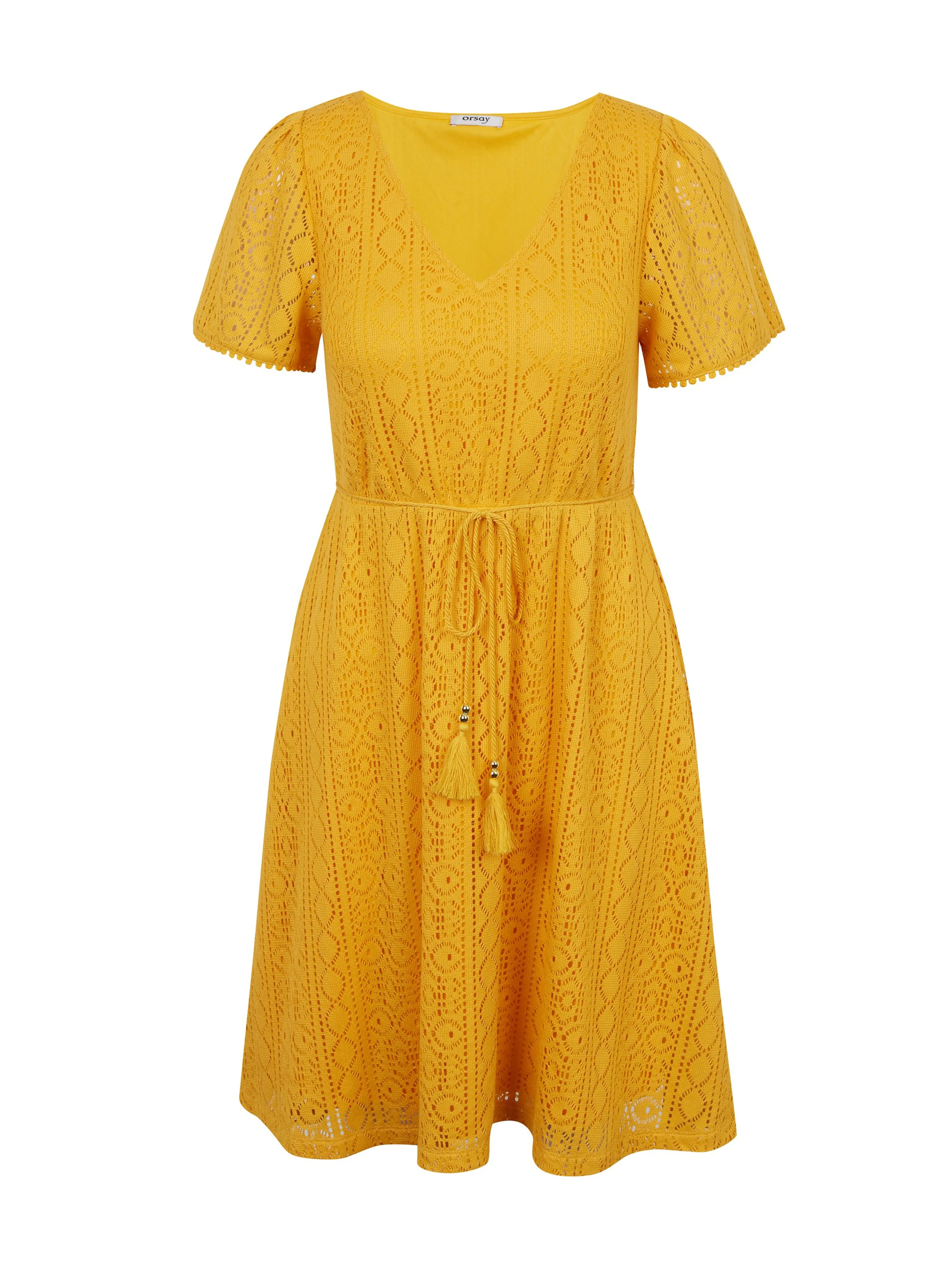 Gelbes gemustertes Damenkleid ORSAY