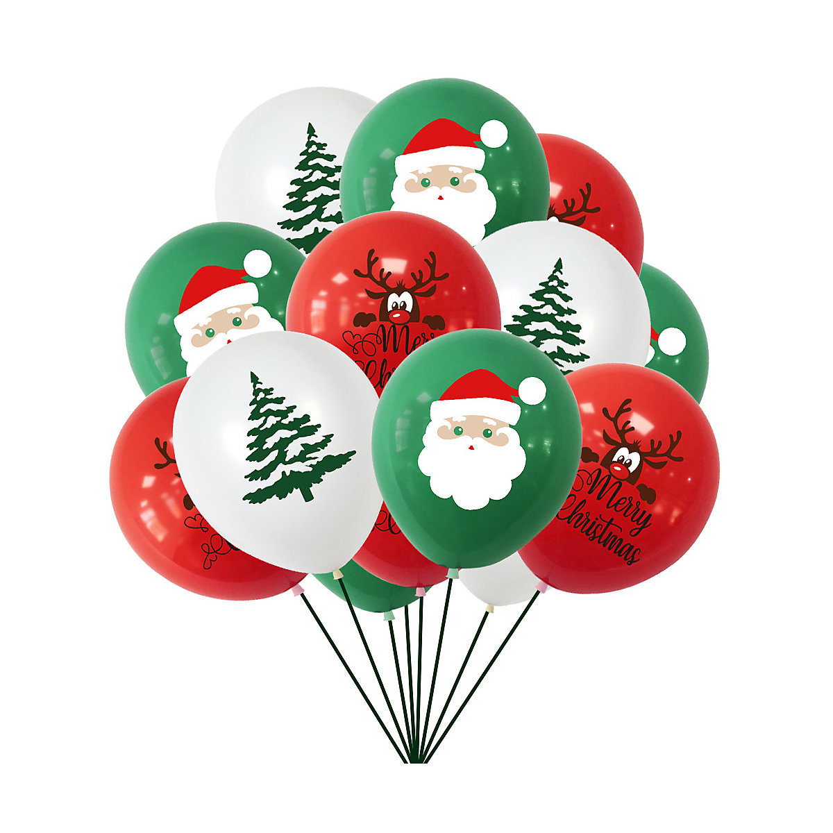 Weihnachten Luftballons 15 Stück Rundballons für Kinder