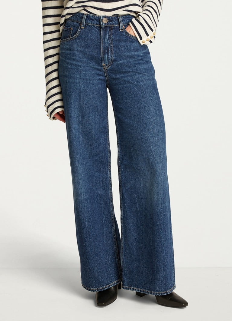 Tommy Hilfiger  High waist wide leg jeans met donkere wassing