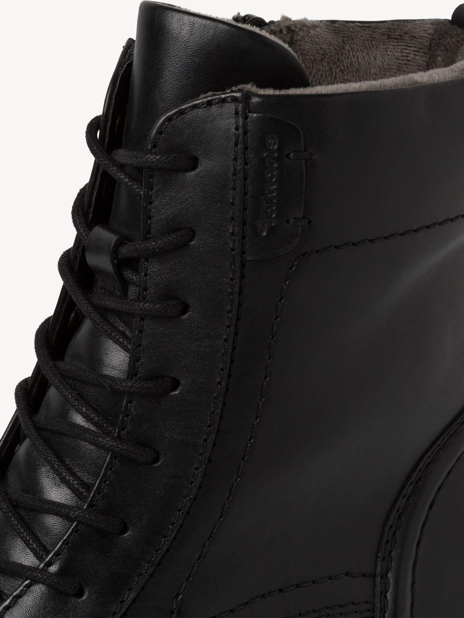 Bottine en cuir - noir
