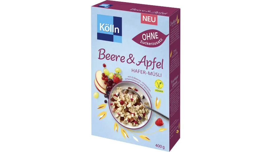 Kölln Beere & Apfel Hafer-Müsli vegan 400 g