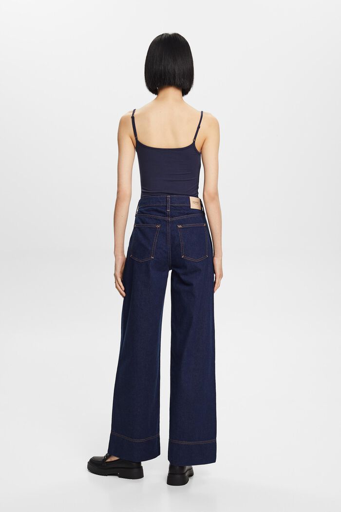 Retro-Jeans mit weitem Bein, 100 % Baumwolle