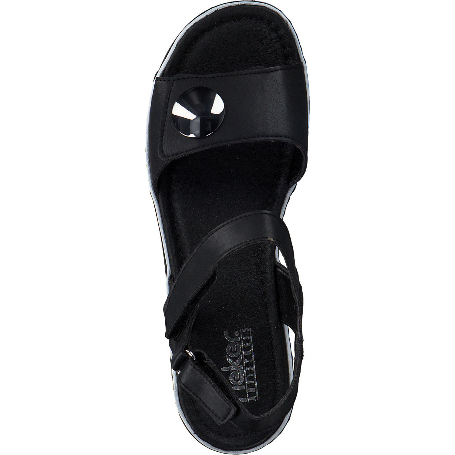 Rieker V02S8, Keilsandaletten, Damen, Schwarz