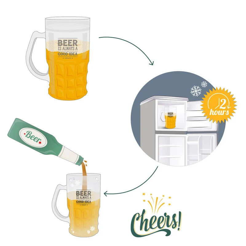 Hrnček na pivo s funkciou chladenia - Chladiaci hrnček na pivo