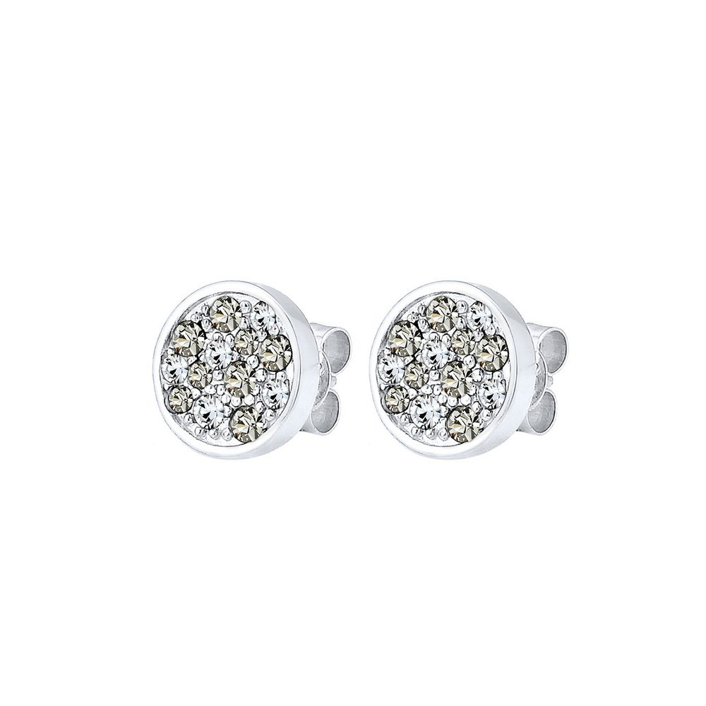 Elli Elli Boucles d'Oreilles Kreis Kristalle 925 Sterling Silber Boucles d'oreilles