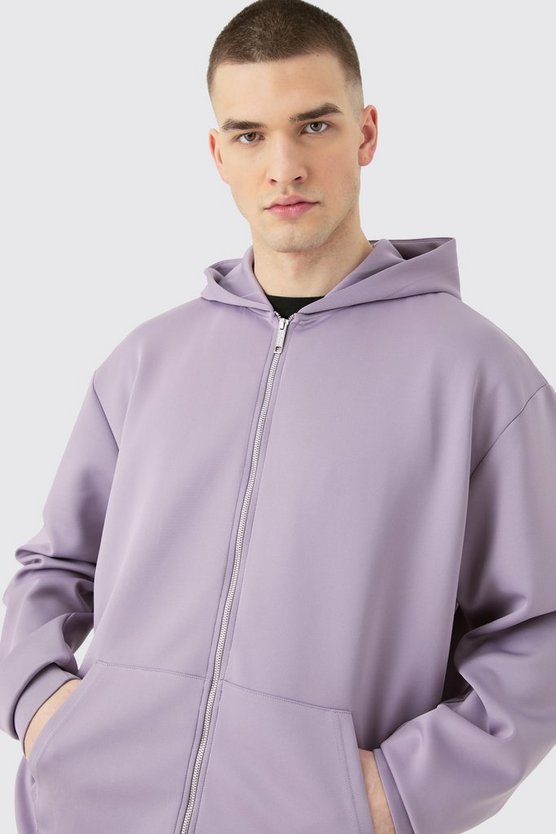 Tall Oversize Scuba Hoodie mit Reißverschluss