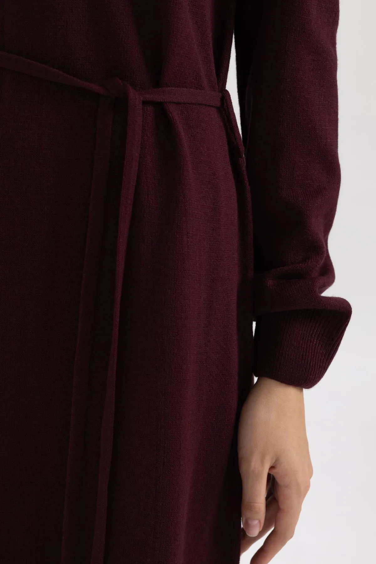 DeFacto  Langärmliges Maxi-Strickkleid mit halbem Rollkragen