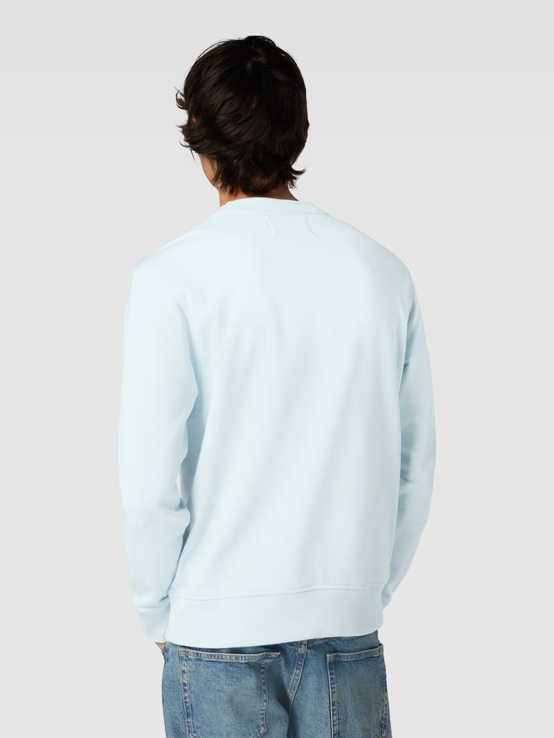Sweatshirt mit Logo-Print Modell 'REPEAT' in hellblau