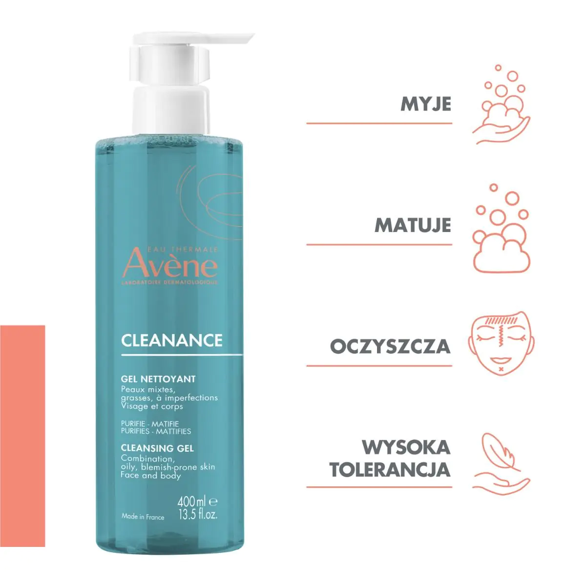 Avène Cleanance Καθαριστικό Τζελ για Λιπαρό και Ακνεϊκό Δέρμα, 400 ml