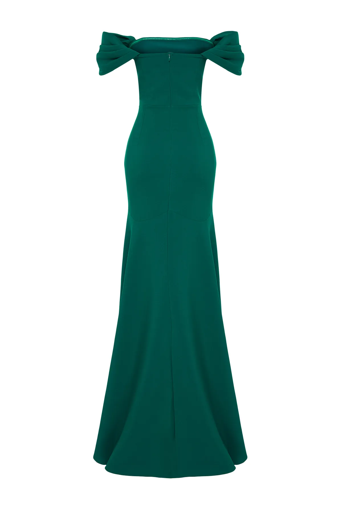 Trendyol Collection  Smaragdgrünes, gerade geschnittenes, gewebtes Abend- und Abschlusskleid TPRSS24AE00060