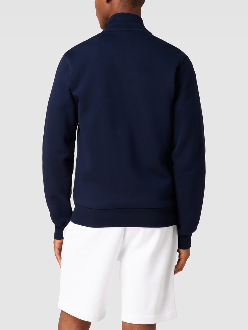 Sweatjacke mit Stehkragen in marineblau