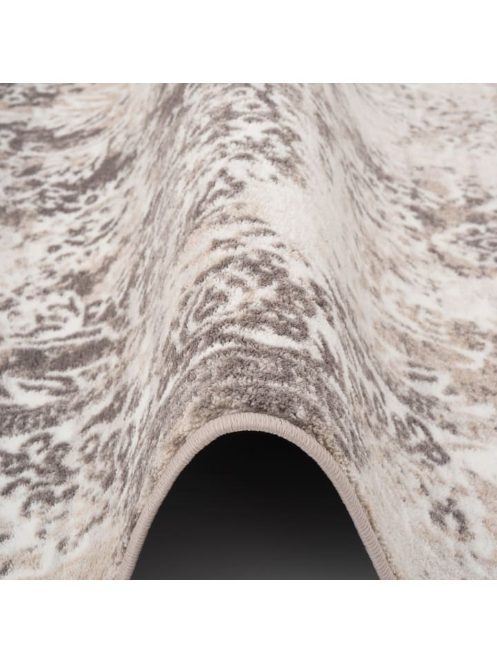 Pergamon Designer Teppich Tawira Vintage Bordüre in Grau Beige günstig kaufen