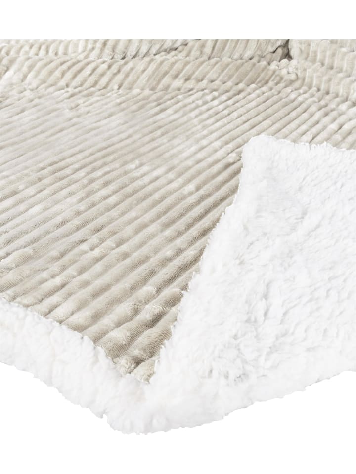 Aspero Flanell Kuscheldecke 150x200 cm Ezeiza in Taupe günstig kaufen 150 x 200 cm
