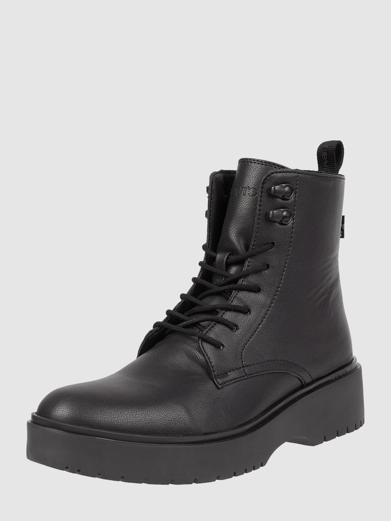 Boots in Leder-Optik Modell 'Bria' in schwarz