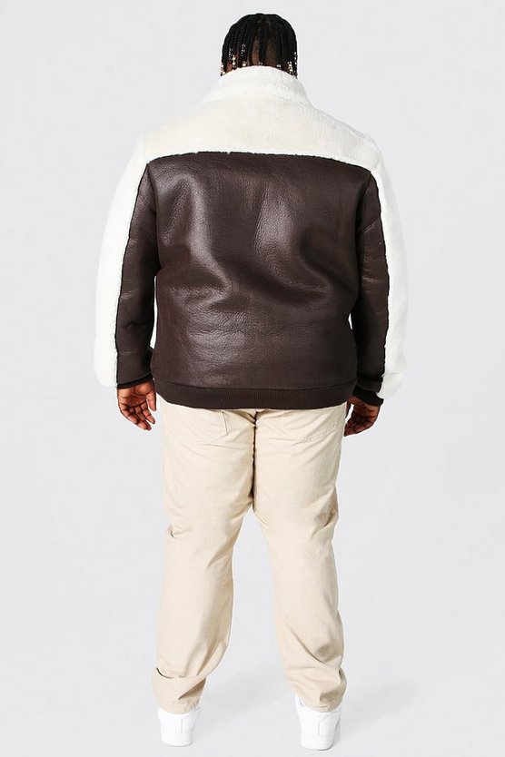 Plus Fliegerjacke in Lederoptik