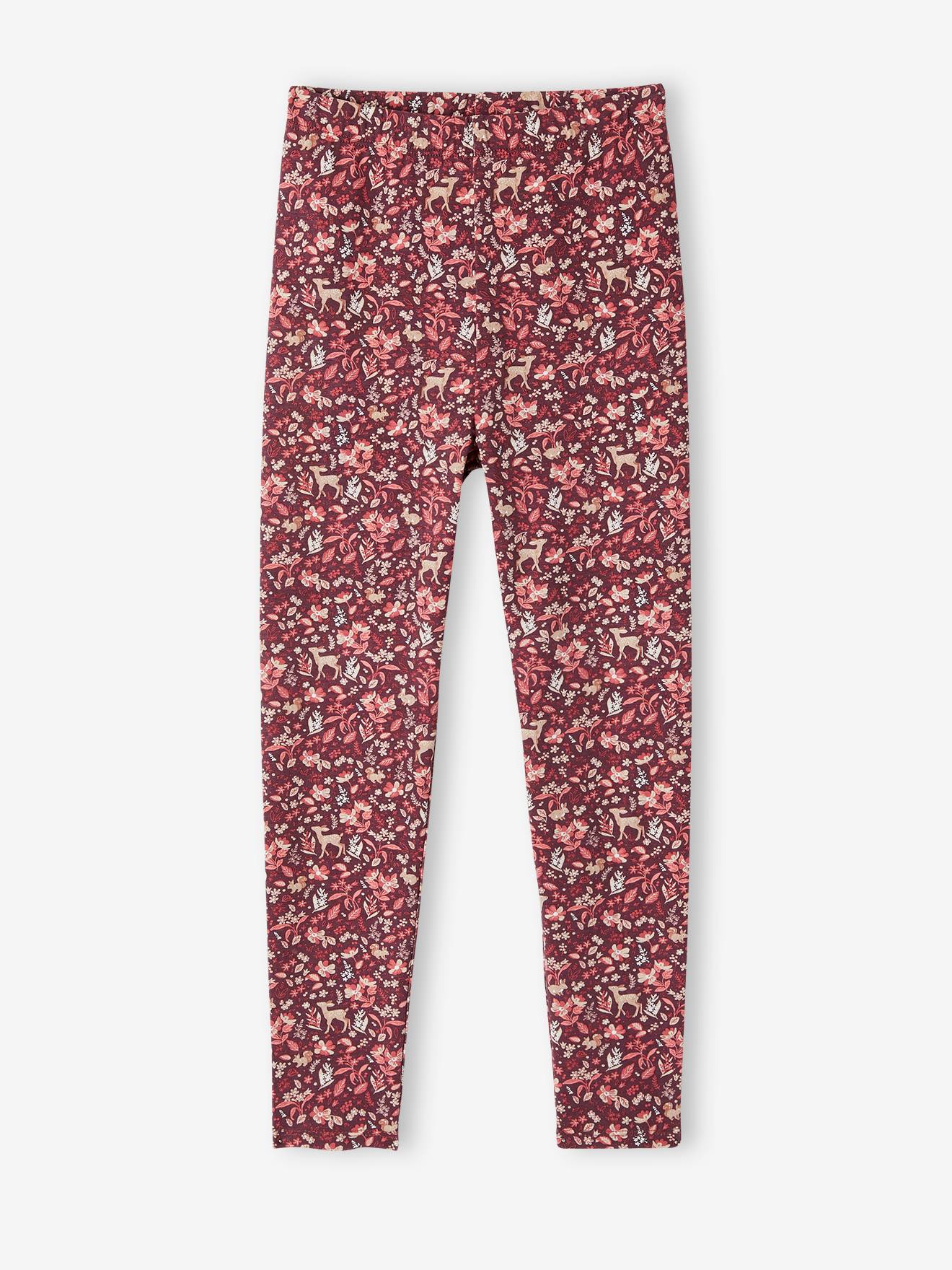 Legging fille imprimé vert de gris