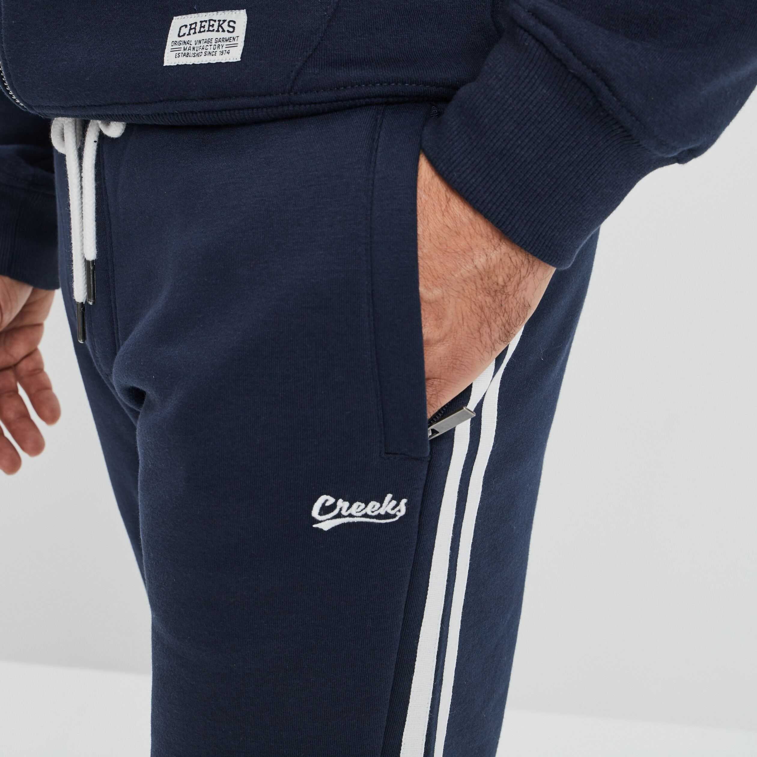 Pantalon de jogging stretch Creeks bleu marine homme | La Halle