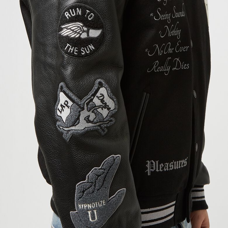 Pleasures x N.E.R.D. Varsity Jacket Black
