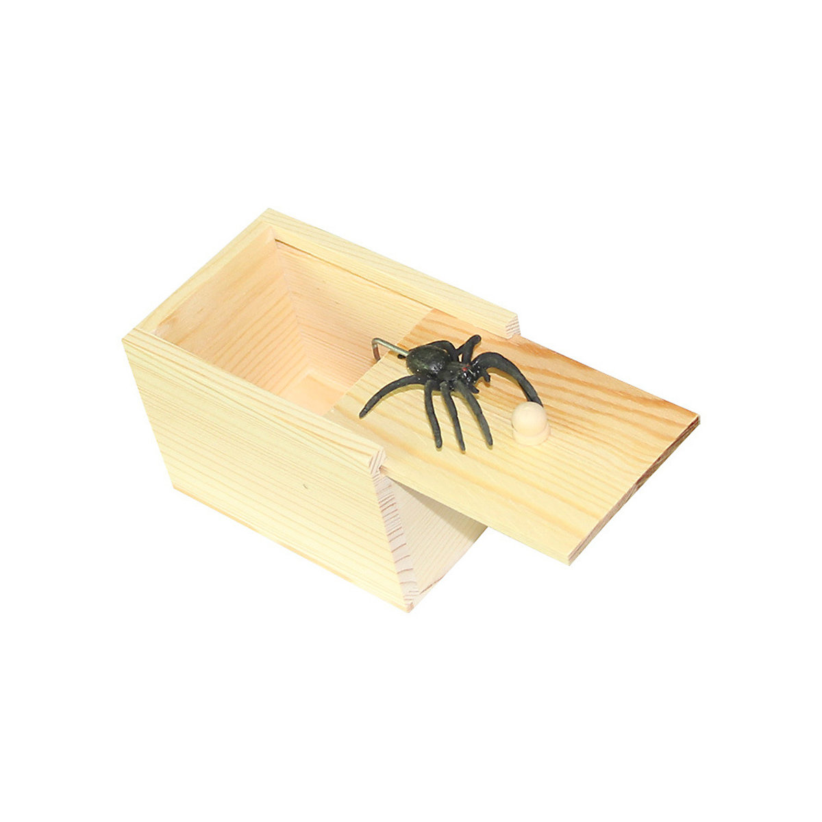 Spinne Spielzeug in Einer Holzkiste,Spider Prank Box Scherzartikel für Kinder