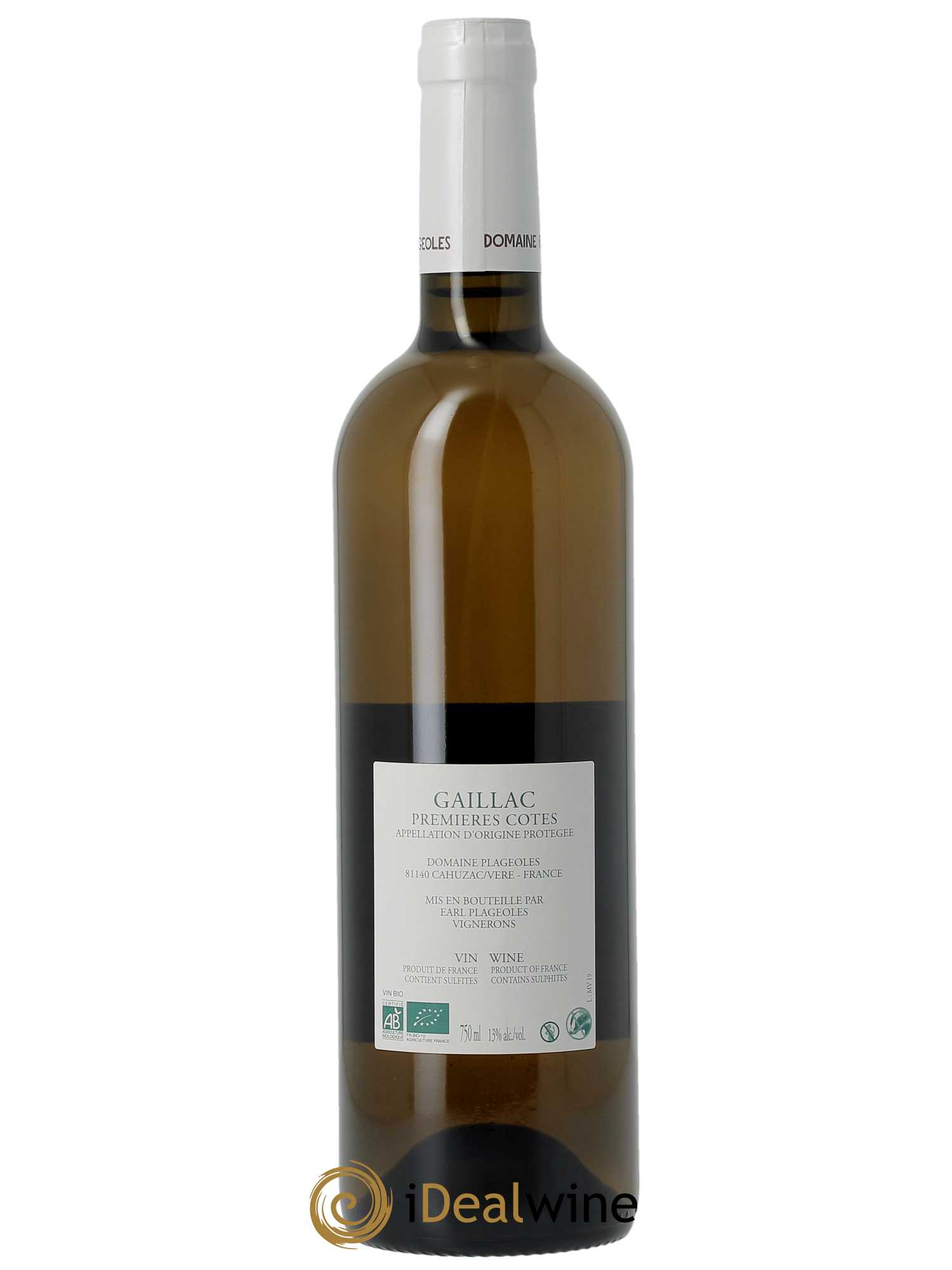 Gaillac Mauzac vert Plageoles  2019 - Lot de 1 Bouteille