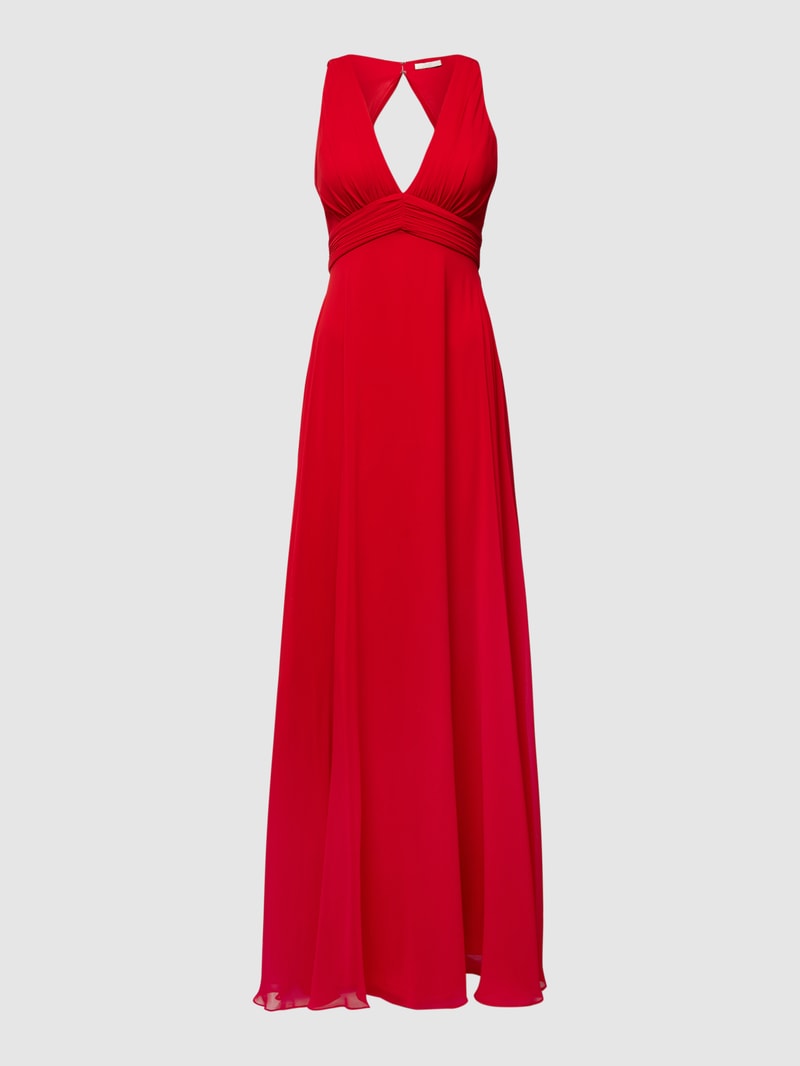 Abendkleid mit Taillenpasse in rot