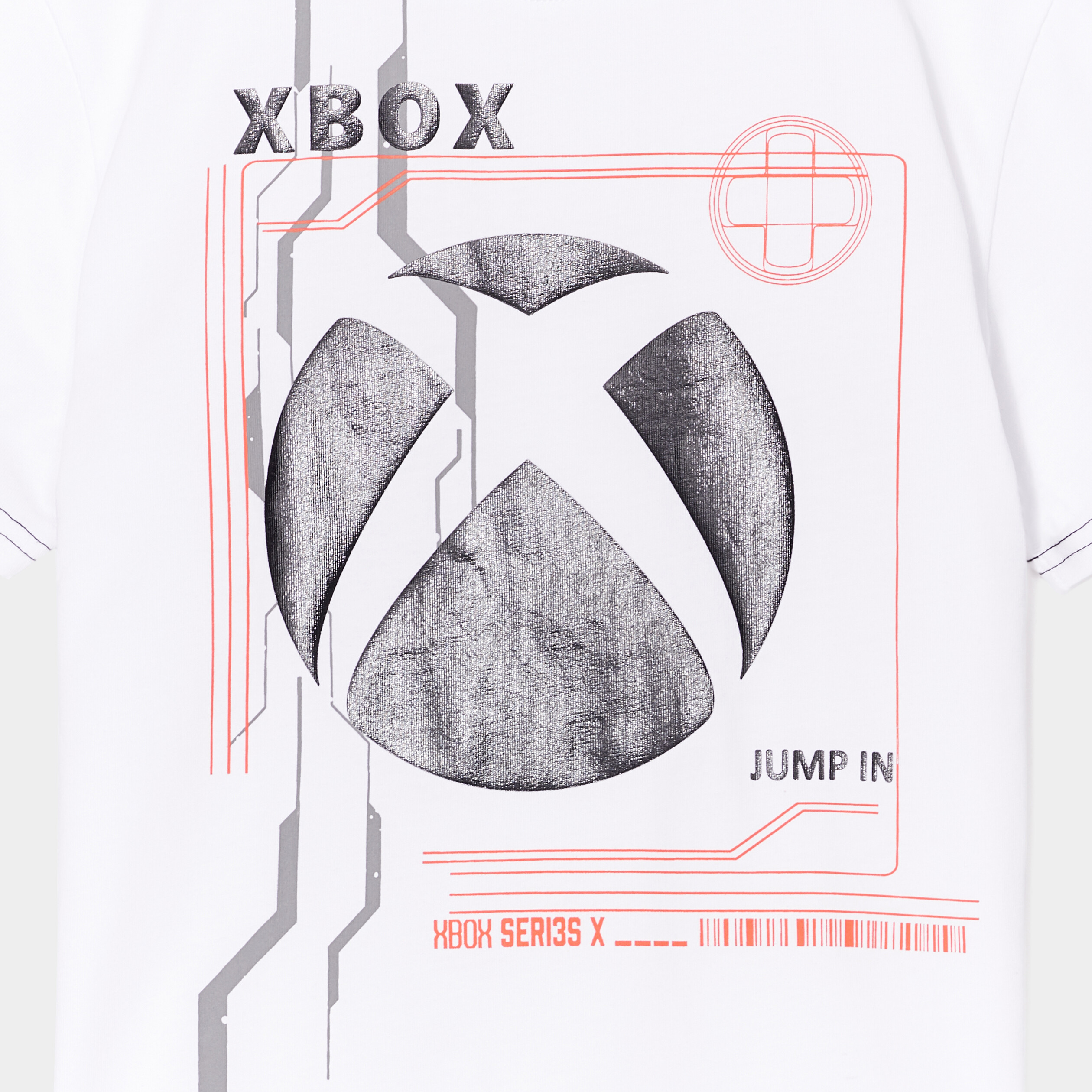 T-shirt col rond manches courtes Xbox blanc garçon | La Halle
