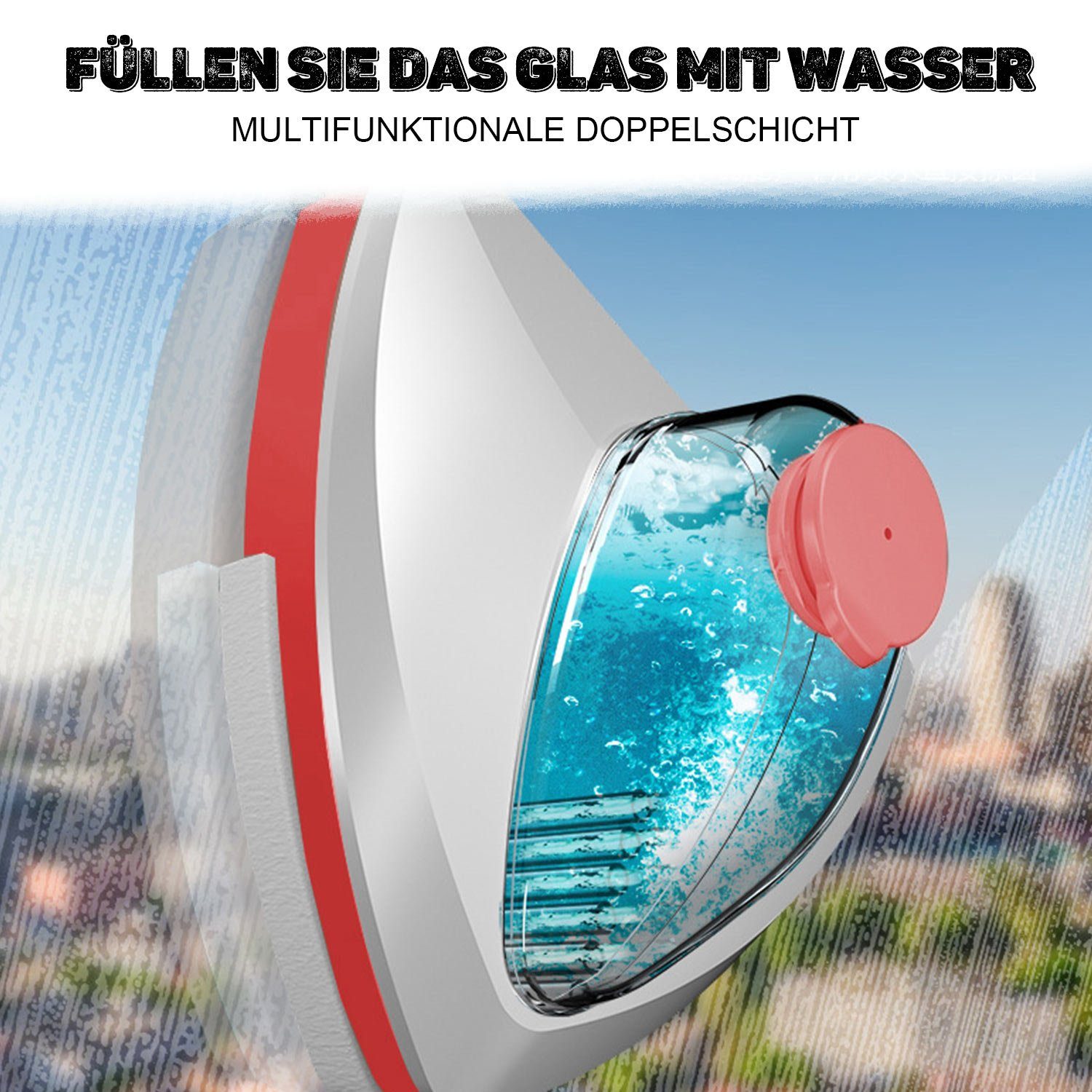 TOPMELON Fensterreiniger Fensterputzer Doppelseitiger Magnetglasfensterpinsel