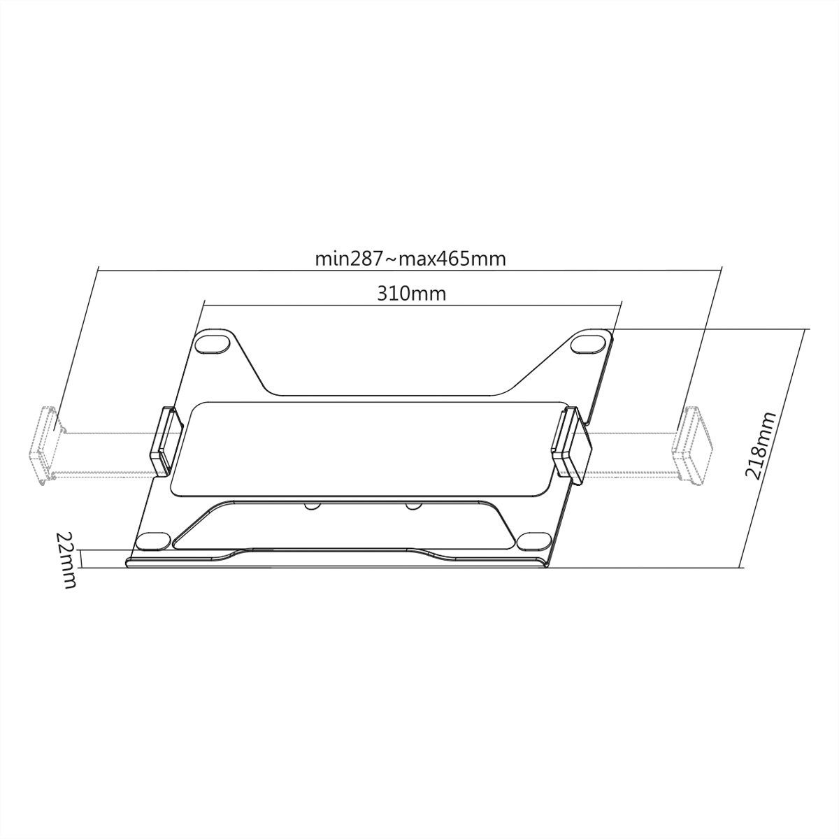 VALUE Universal Notebook-/Tablet-Halterung, VESA kompatibel Monitor-Halterung, (flexibel)