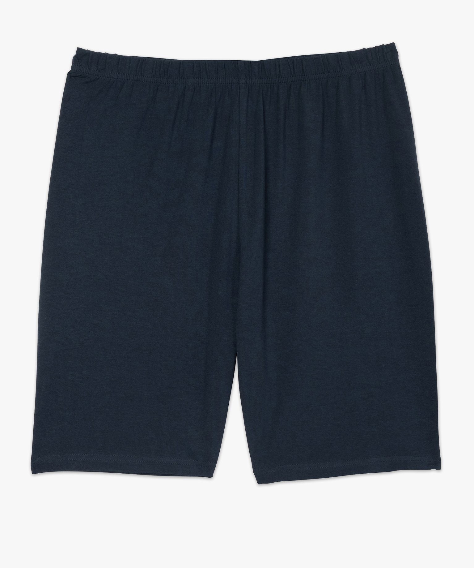 Short femme grande taille en maille à taille élastiquée marine | GEMO